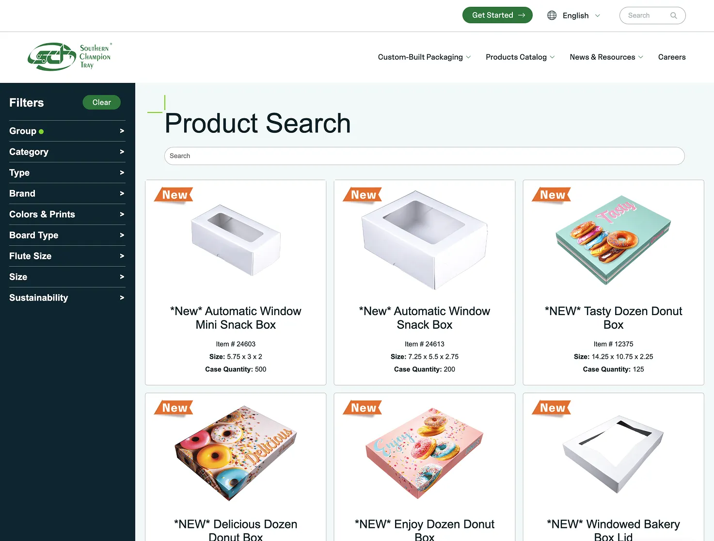 Southern Champion Tray Product Search